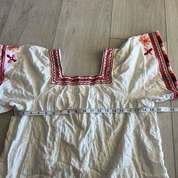 MADEWELL Embroidered Sandblossom Top Size Small, White Wash - Picture 5 of 9